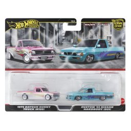 Set Hot Wheels Premium 2 masinute metalice Datsun si Nissan 1:64