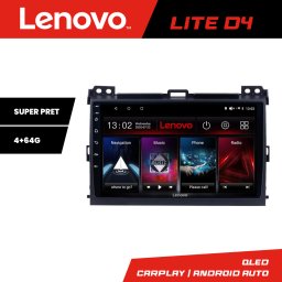 Navigatie Toyota Prado 2004-2009 Lenovo Lite D4 4+64 GB Android