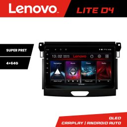 Navigatie Android Ford Ranger Lenovo Lite D4 4+64 GB cu Waze, USB si Radio