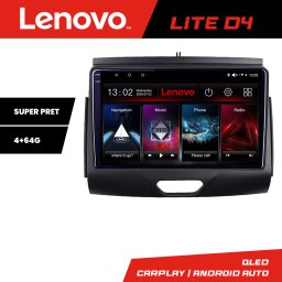 Navigatie Android Ford Ranger 2015+ cu CD, GPS, 4GB RAM, 64GB Lenovo