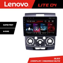 Navigatie Android Lenovo 4+64 GB pentru Ford Ranger si Mazda BT50 2007-2012