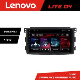 Navigatie Android Lenovo 4+64 GB pentru Smart ForTwo/ForFour 2005-2010