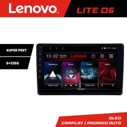 Navigatie Android Audi A4 B6 6+128 GB Lenovo Lite D6 cu Waze si USB