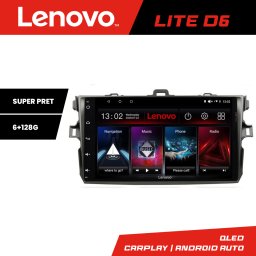 Navigatie Toyota Corolla 2007-2013 Lenovo Lite D6, Android 6+128 GB