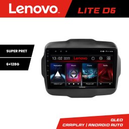 Navigatie Android Lenovo Lite D6 pentru Jeep Renegade 2015-2020, 6+128 GB