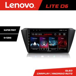 Navigatie Android Lenovo Lite D6 pentru Skoda Fabia 2015+ 6GB RAM 128GB