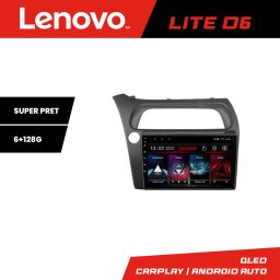 Navigatie Honda Civic Hatchback 2006-2012 Lenovo Lite D6, 6GB RAM, 128GB