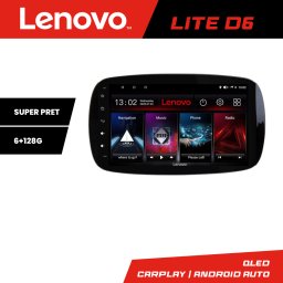 Navigatie Lenovo Lite D6 pentru Smart ForTwo 2015, Android 6+128 GB