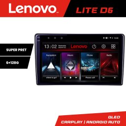Navigatie Toyota cu Android, GPS, radio si internet 6GB+128GB Lenovo