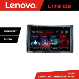 Navigatie Toyota 2DIN Lenovo Lite D6, 8 nuclee, 6+128 GB, Android