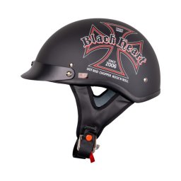 Casca moto open face W-TEC Black Heart V531 Iron Cross, neagra