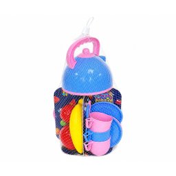 Set vesela de jucarie Magic Picnic pentru copii, 26 piese, roz-albastru