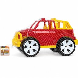 Masinuta Jeep Off Roader rosie 39 cm pentru copii, roti mari