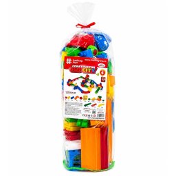 Set constructor Orasul Vechi cu 116 piese si masinuta pentru copii 3+