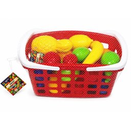 Set cos cu fructe si bile pentru copii, 22 piese, VIVA TOYS