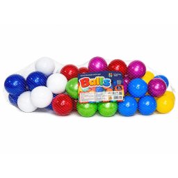 Set 60 mingi colorate 8 cm pentru piscina cu bile si joaca copii
