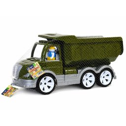 Basculanta militara de jucarie Mati, cu bena rabatabila, 53 cm