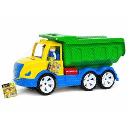 Basculanta de jucarie Mati verde cu bena rabatabila, 53 cm