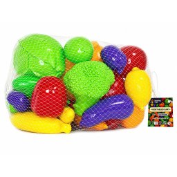Set legume si fructe 26 piese, jucarie educativa pentru copii 3+ ani