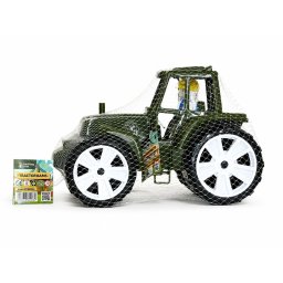 Tractor de jucarie militar pentru copii, cu sofer detasabil si roti mari