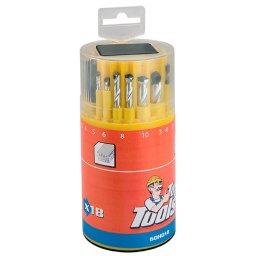 Set 18 burghie combinate pentru lemn, beton si metal TOP TOOLS