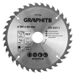 Disc fierastrau VIDIA Graphite 185 x 30 mm, 36 dinti, pentru lemn