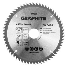 Disc fierastrau vidia Graphite 185 x 30 mm, 60 dinti pentru lemn