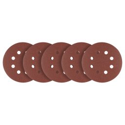 Discuri de slefuit Velcro 125 mm P120, 8 gauri, pentru lemn si metal, 5 buc