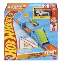 Pista Hot Wheels Stunt Tracks cu propulsie si masinuta inclusa