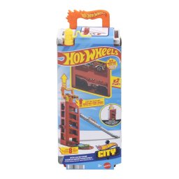Set de joaca Hot Wheels City Statie de Pompieri cu 2 masinute incluse