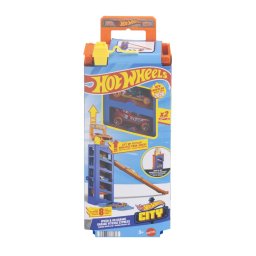Set de joaca garaj Hot Wheels City cu 2 masinute incluse