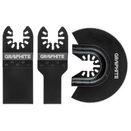 Set lame pentru taiere lemn la multifunctional oscilant, 3 piese, Graphite
