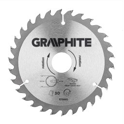 Disc fierastrau cu carbura Graphite 160 x 30 mm, 30 dinti pentru lemn