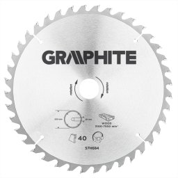 Disc circular pentru lemn Graphite 250x30 mm, 40 dinti vidia