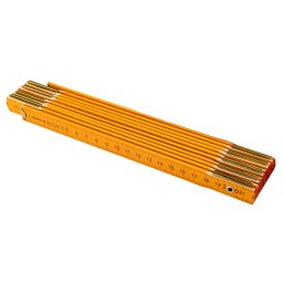 Metru pliabil din lemn 2 m, galben, pentru masuratori precise Topex