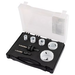 Set freze bi-metal Graphite 19-68 mm, 7 piese pentru metal si lemn