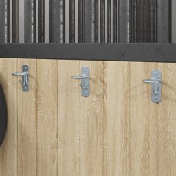 Carlige de galeata 3 buc., argintiu, otel galvanizat, de perete GartenMobel Dekor