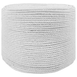 Sfoara Alb 0,8 x 0,8 x 5000 cm Bumbac GartenMobel Dekor