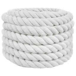 Sfoara din Bumbac 10 m 40 Alb 100% bumbac GartenMobel Dekor