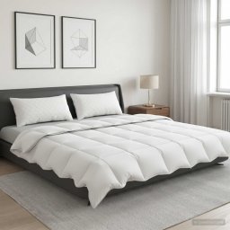 Pilota FULDA 240 x 260 cm Vara 100 GSM 90% puf de gasca Alb GartenMobel Dekor