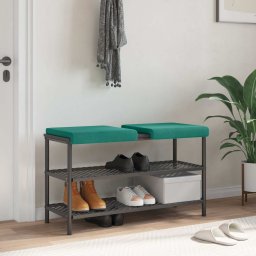 Perna pentru banca 2 pcs Catifea Turcoaz Adancime 35 cm GartenMobel Dekor