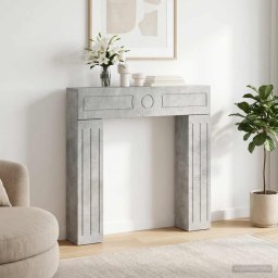 Cadru pentru semineu Gri Beton 102 x 18 x 100,5 cm GartenMobel Dekor