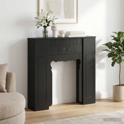 Cadru pentru semineu Negru 93 x 20 x 89 cm Lemn prelucrat GartenMobel Dekor