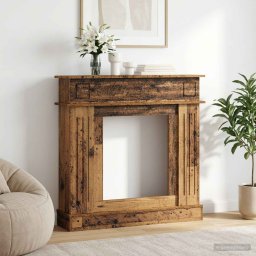 Cadru pentru semineu Lemn vechi 102 x 26 x 100 cm GartenMobel Dekor