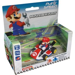Carrera Mario Kart Pull&Back 15817316 - Masinuta de curse Mario, 5.2 cm