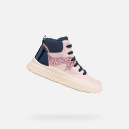 Pantofi Geox Laquinny crem pentru fete