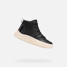 Pantofi Geox Laquinny negri pentru fete