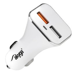 Akyga Car charger AK-CH-08 3000mA 2xUSB white Quick Charge 3.0