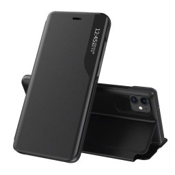 Husa Hurtel Eco Leather View elegant bookcase type kickstand - Husă piele - compatibil cu Apple iPhone 13 Pro Max - Kickstand / Suport, Ecologic/degradabil - culoare Negru