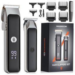 Aparat de tuns Set 2 in 1 Aparat de tuns + trimmer 8500 RPM USB-C Accesorii incluse Negru